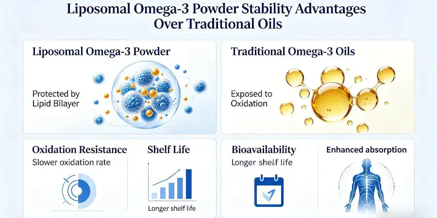liposomal omega-3 powder Stability Advantages Over Traditional Oils