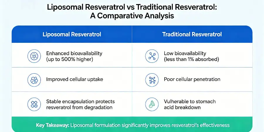 Liposomal Resveratrol vs Traditional Resveratrol-A Comparative Analysis