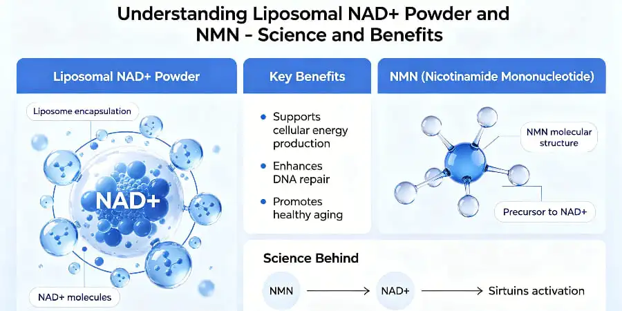 Understanding Liposomal NAD+ Powder and NMN-Science and Benefits Understanding Liposomal NAD+ Powder and NMN-Science and Benefits