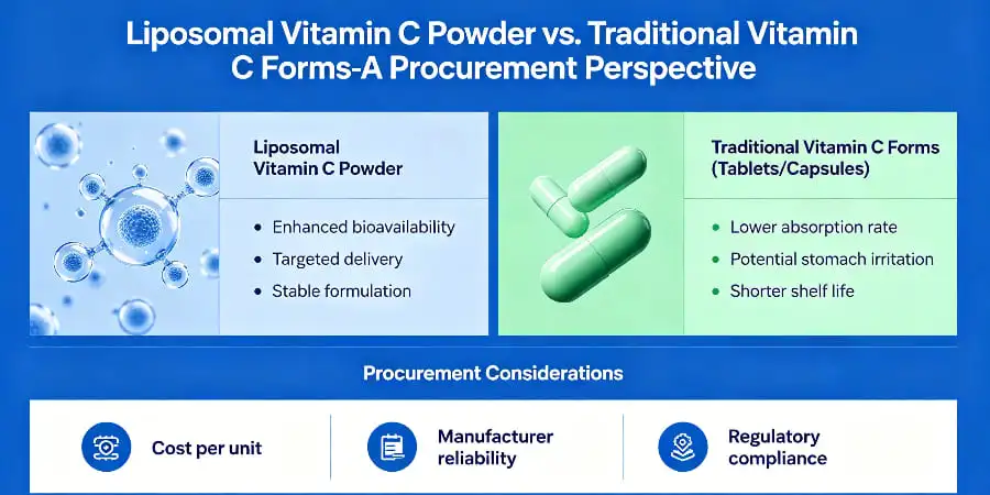 Liposomal Vitamin C Powder vs. Traditional Vitamin C Forms-A Procurement Perspective Liposomal Vitamin C Powder vs. Traditional Vitamin C Forms-A Procurement Perspective