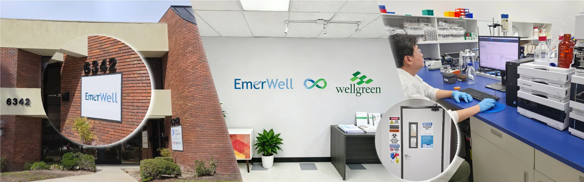 Collage of EmerWell San Diego R&D center Collage of EmerWell San Diego R&D center