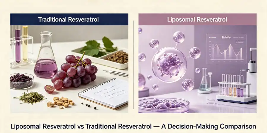 Liposomal Resveratrol vs Traditional Resveratrol-A Decision-Making Comparison Liposomal Resveratrol vs Traditional Resveratrol-A Decision-Making Comparison