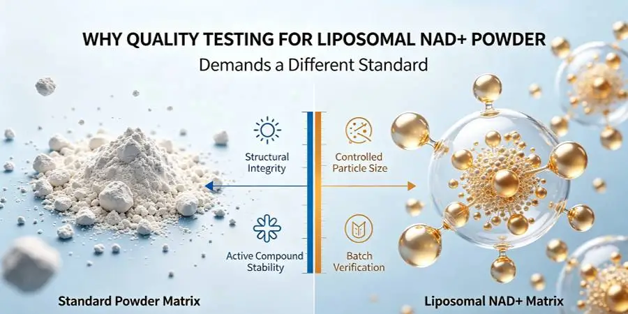 Why Quality Testing for Liposomal NAD+ Powder Demands a Different Standard Why Quality Testing for Liposomal NAD+ Powder Demands a Different Standard