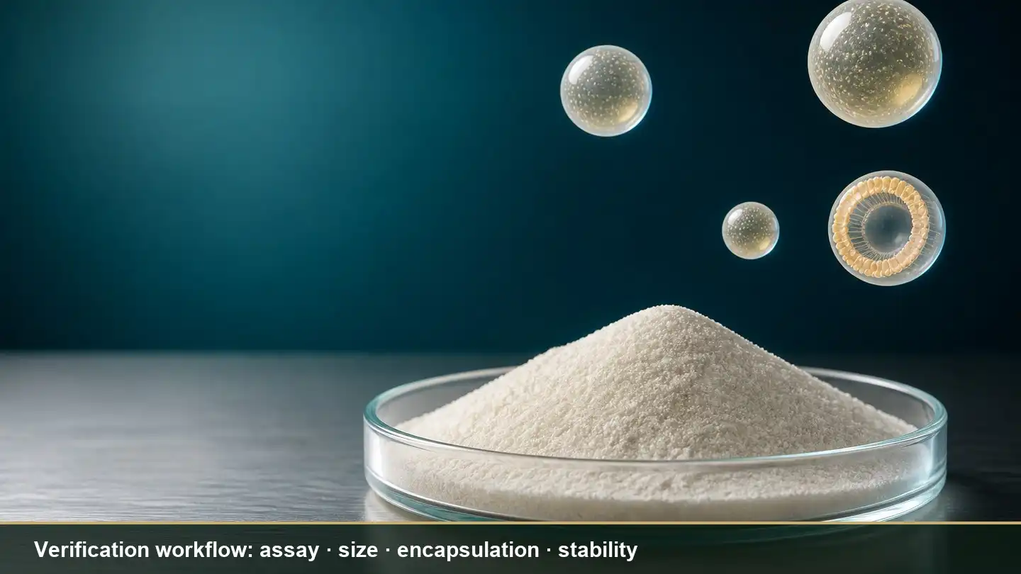 blog-720-1 Liposomal glutathione powder purity testing and COA verification in a QC laboratory