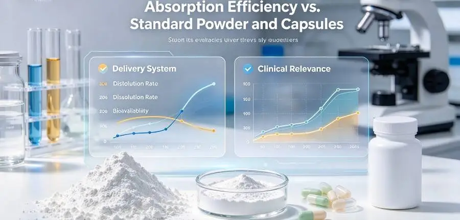 Absorption Efficiency vs. Standard Powder and Capsules